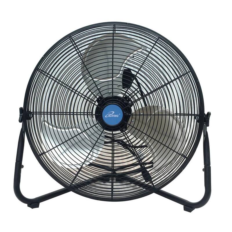20 in. 3 Speeds High Velocity Floor or Wall Mount Fan, 5800 CFM, Black T351