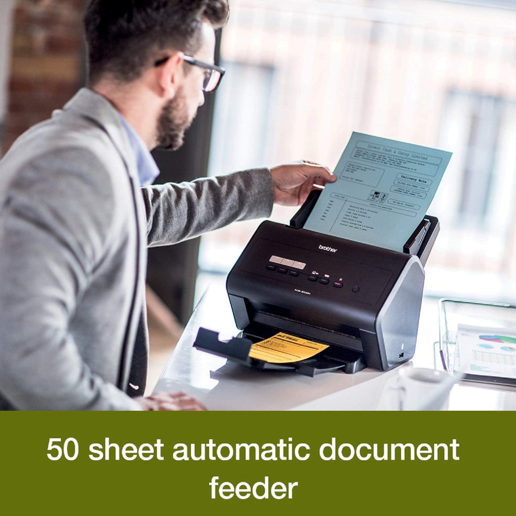 Black Network Document Scanner R6155