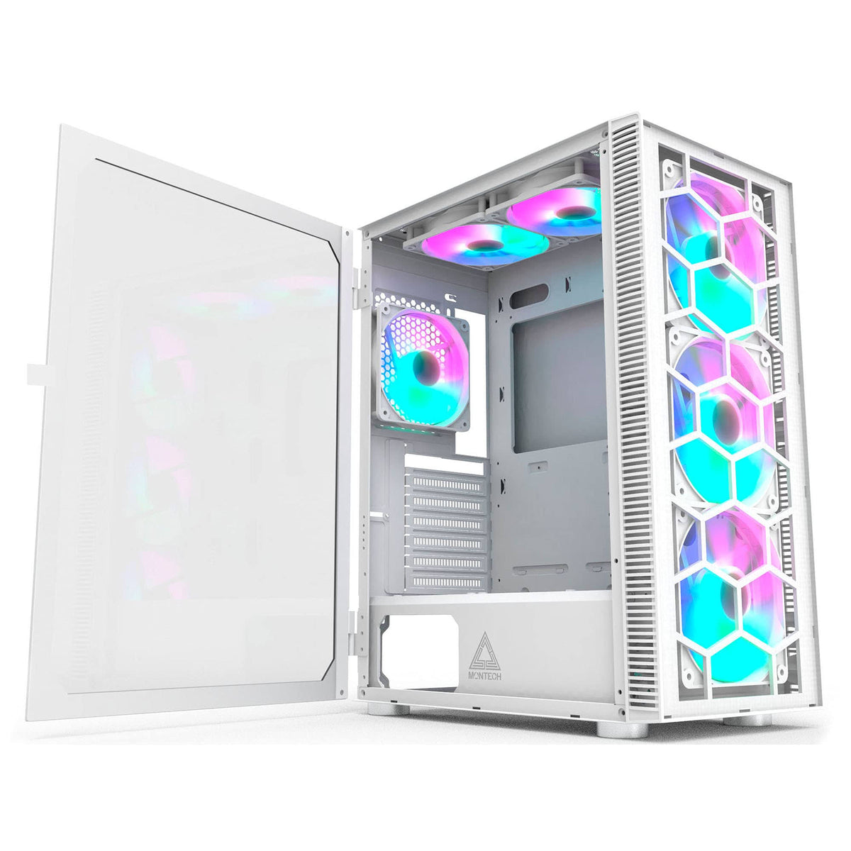 ATX Mid-Tower PC Gaming Case with Tempered Glass D374885