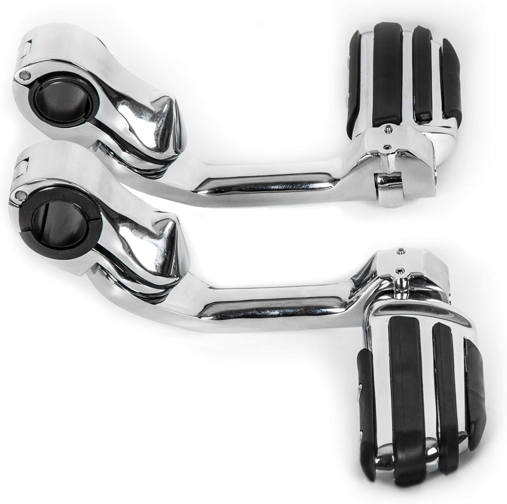 1-1/4" Long Highway Foot Pegs Pedal with Screws for 1.25" Motorcycle Crash Bar Engine Guards Mount Tubing L662082