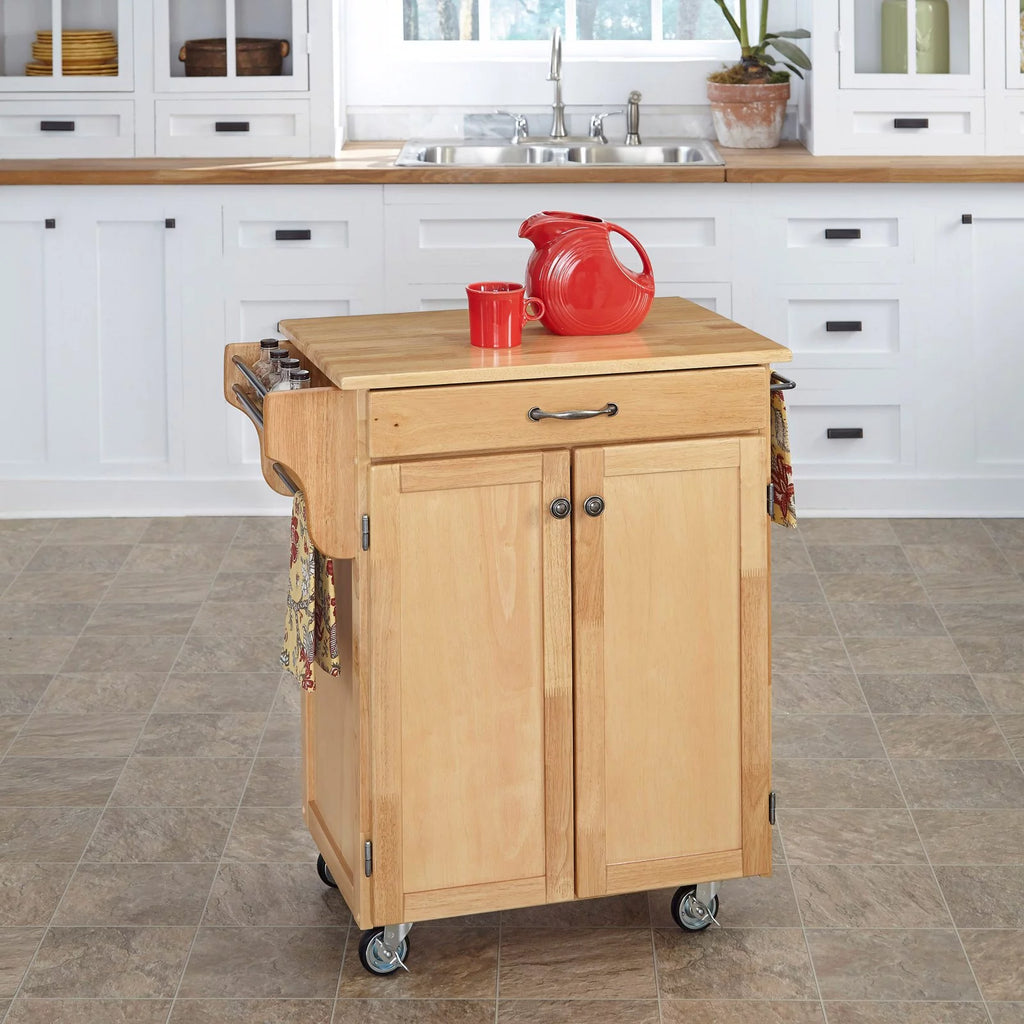 Off White Wood Kitchen Cart W921400