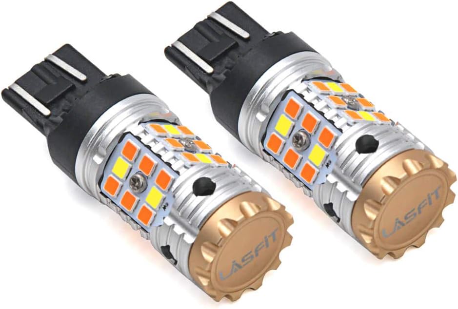 7443 Switchback LED Bulb 7444 7444NA Front Turn Signal Light White/Yellow Pack of 2 P6915