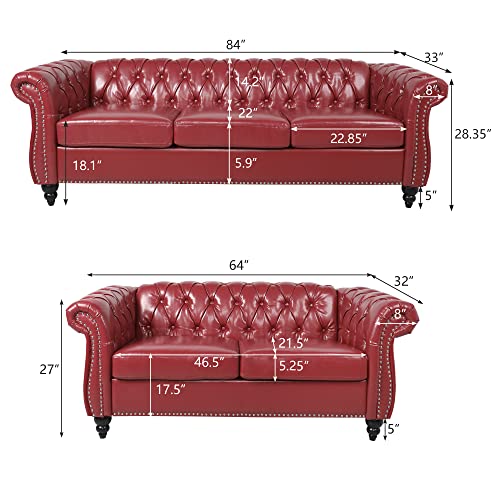 Green Velvet Chesterfield Sofa and Club Chair Set S543