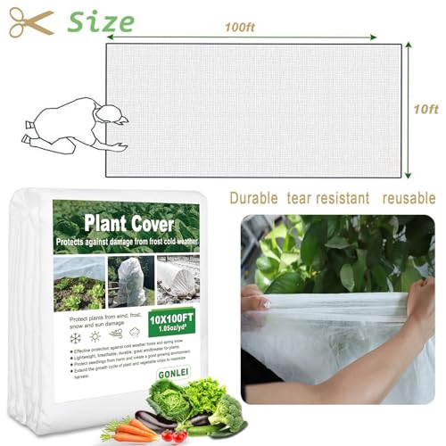10x50ft 1.05 Oz/yd² Plant Frost Blanket H659465