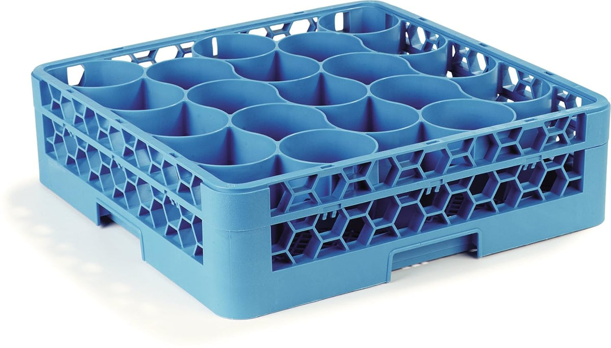 20 Compartment Glass Rack with 1 Extender, Blue (Pack of 4) Z412366