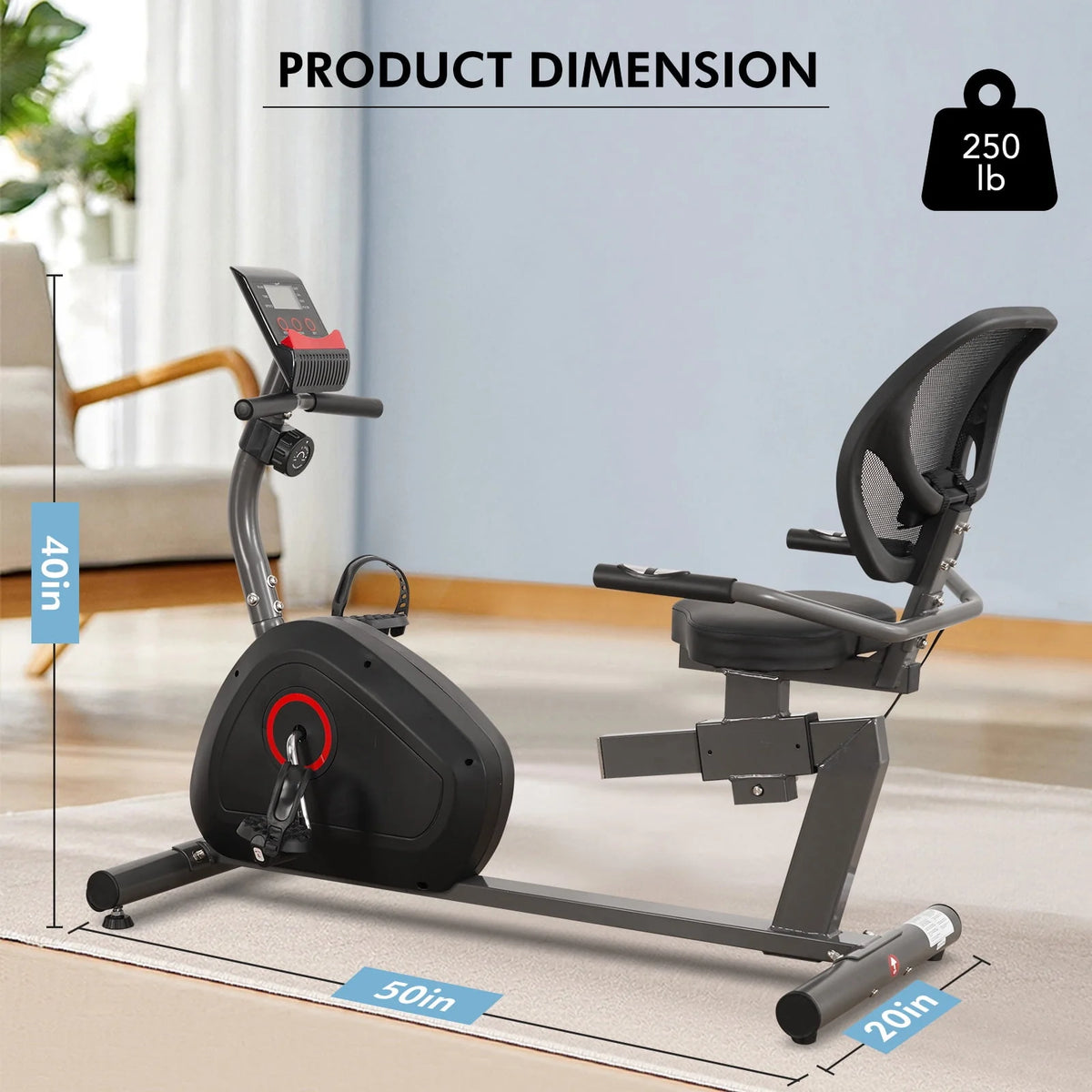 Recumbent Exercise Bike 8 Levels Quiet V588898