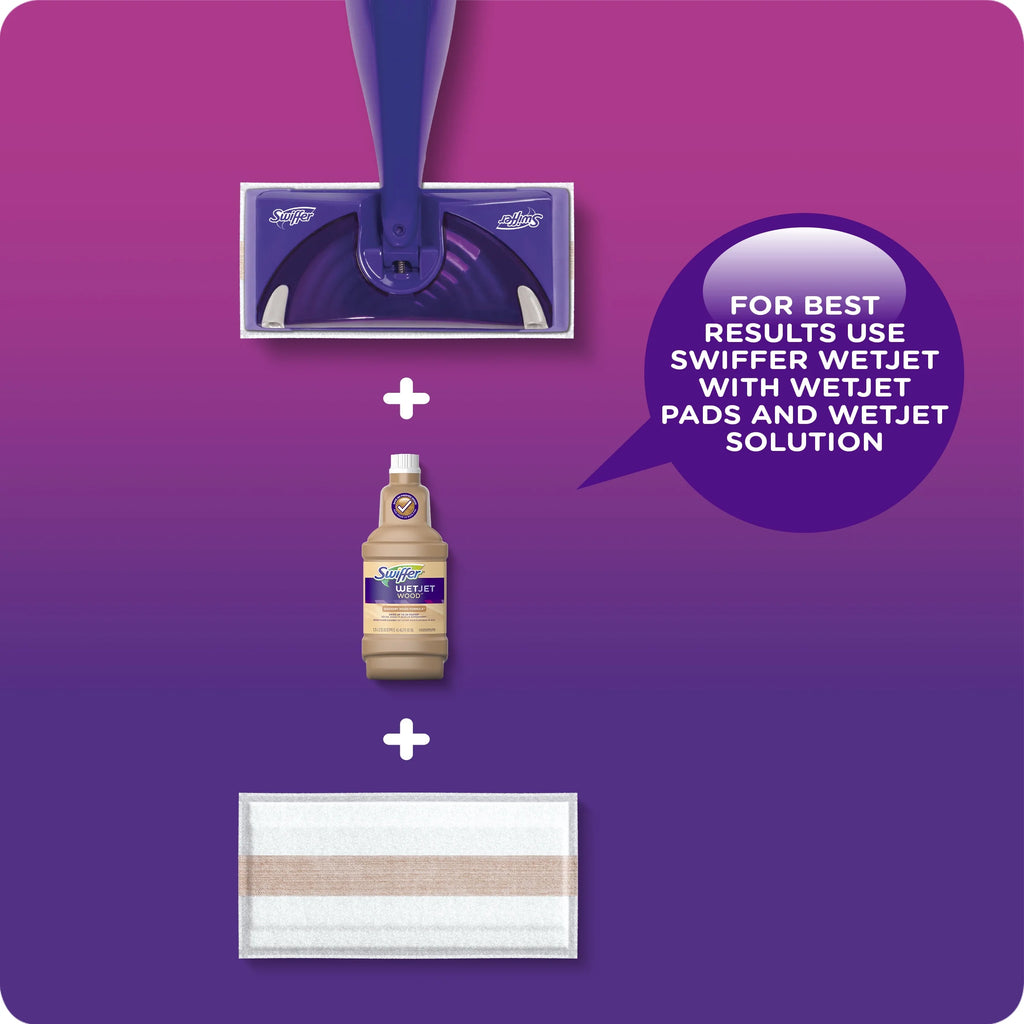 Wood Mop Starter Kit (1 Mop, 5 Pads, 1 Floor Cleaning Solution) B1777