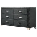 6-drawer Upholstered Dresser Grey J339108