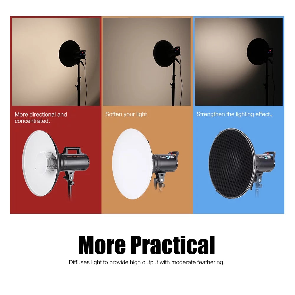 41cm Speedlite Strobe Lighting Diffuser Beauty Dish Lampshade Bowens Mount X3678