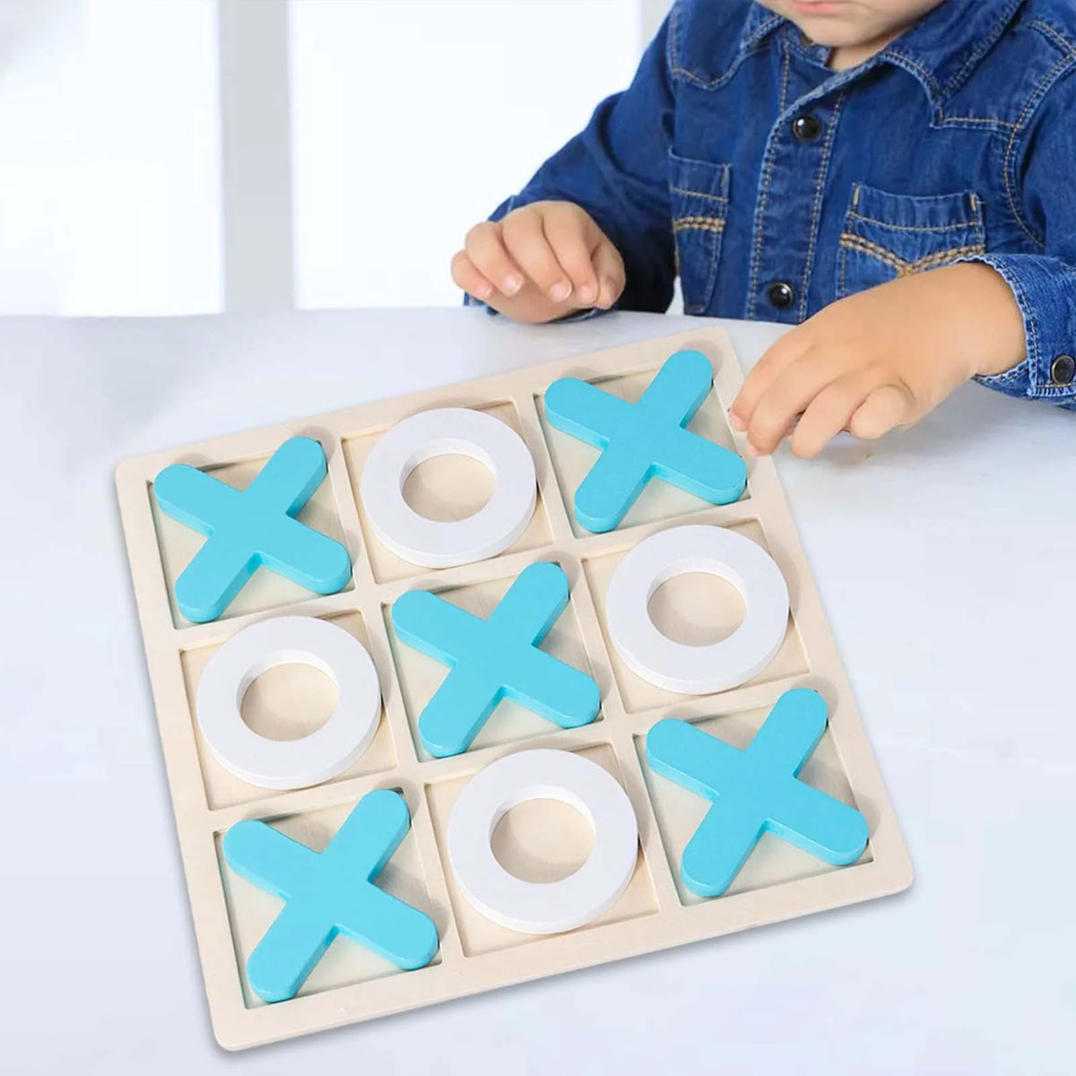 Wooden Tic Tac Toe Game 30x30x1.5cm S672