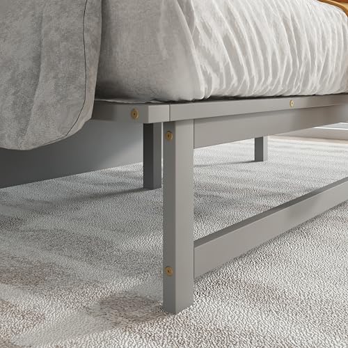 Queen Size Grey Murphy Bed with Charging Station and Drawers Z87814