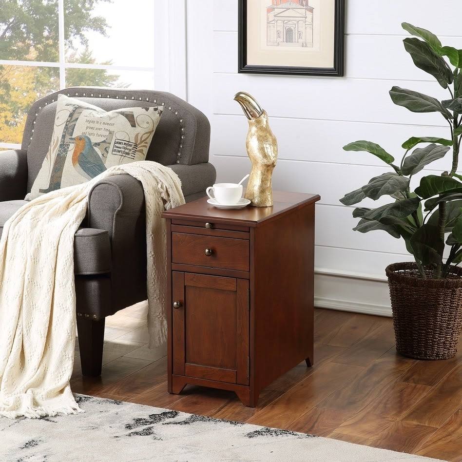 1-drawer 1-door Side Table with USB Charger Y374