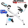 Foldable Indoor Exercise Bike 300LB Capacity 8-Level Magnetic Resistance V447906