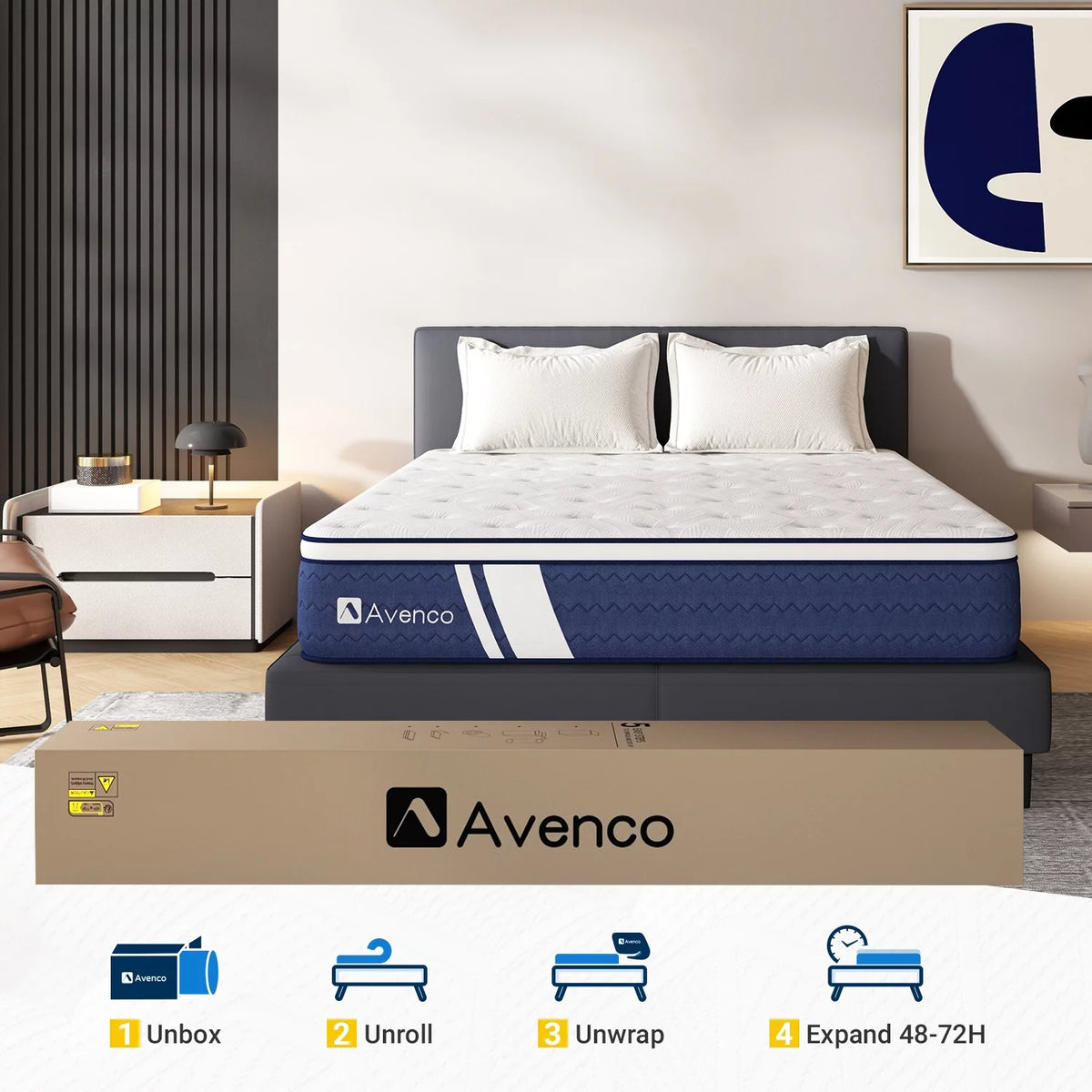 Queen Gel Memory Foam Pocket Spring Hybrid Mattress G559958