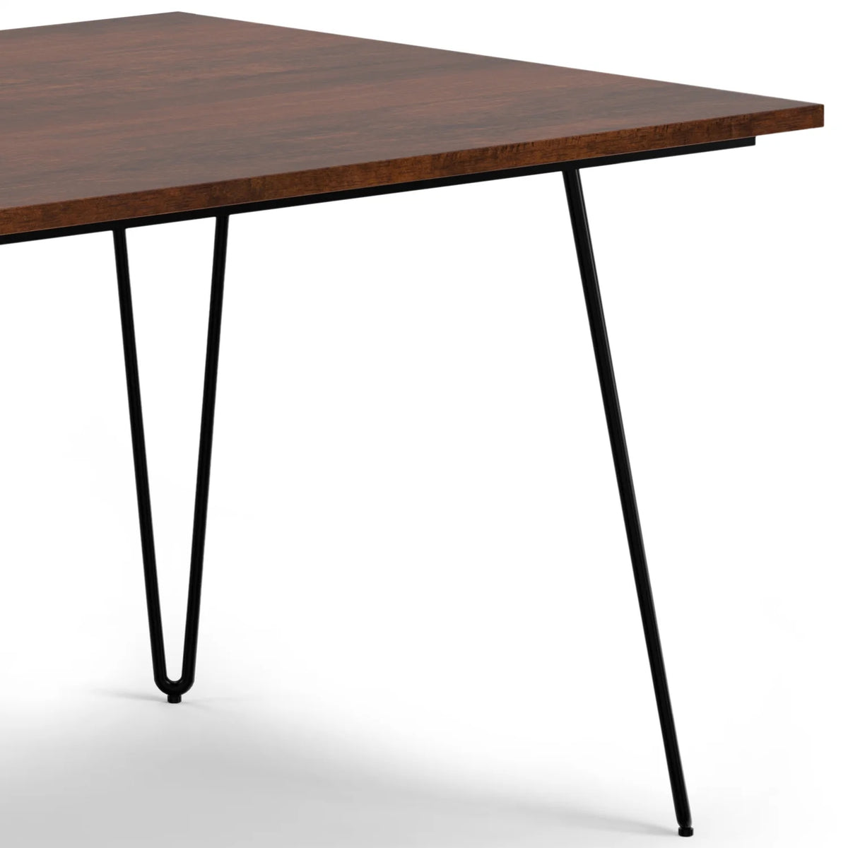 Solid Mango Wood and Metal 66 inch x 40 inch Rectangle Dining Table A646326
