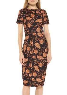 Black Midi Sheath Dress Z75466