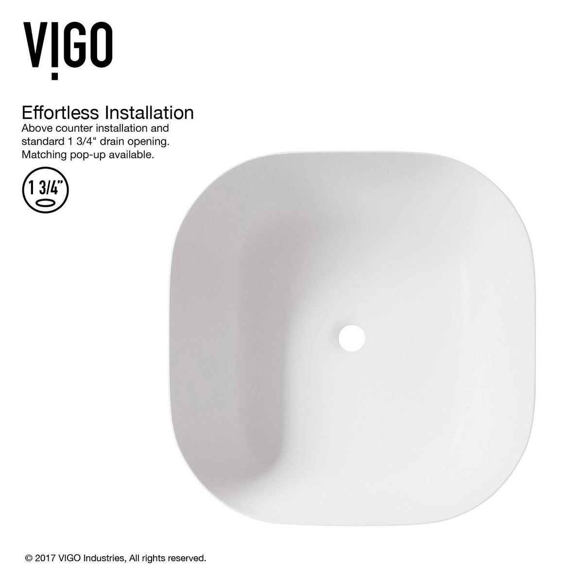Matte Stone Vessel Bathroom Sink (White) Y578
