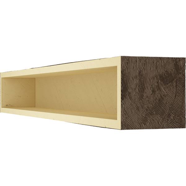 Rough Sawn Faux Wood Fireplace Mantel I74632