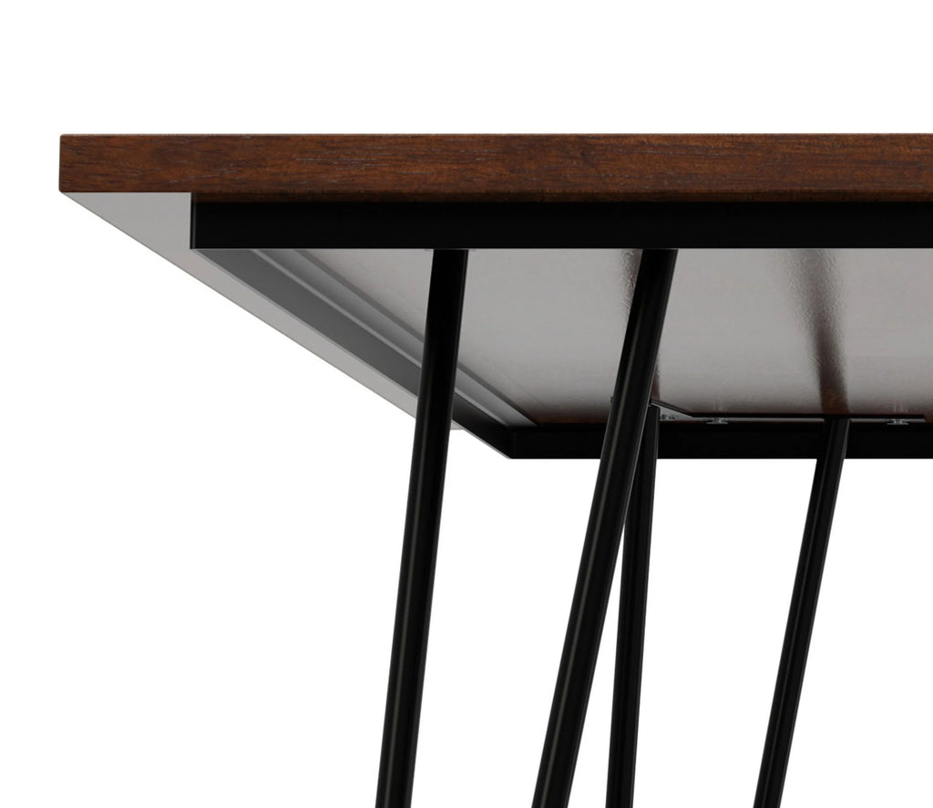 Solid Mango Wood and Metal 66 inch x 40 inch Rectangle Dining Table A646326
