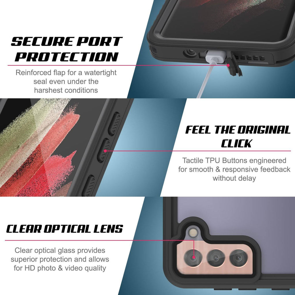 Galaxy S21+ Plus Water Shock Snowproof Slim Screen Protector Case Pink N284