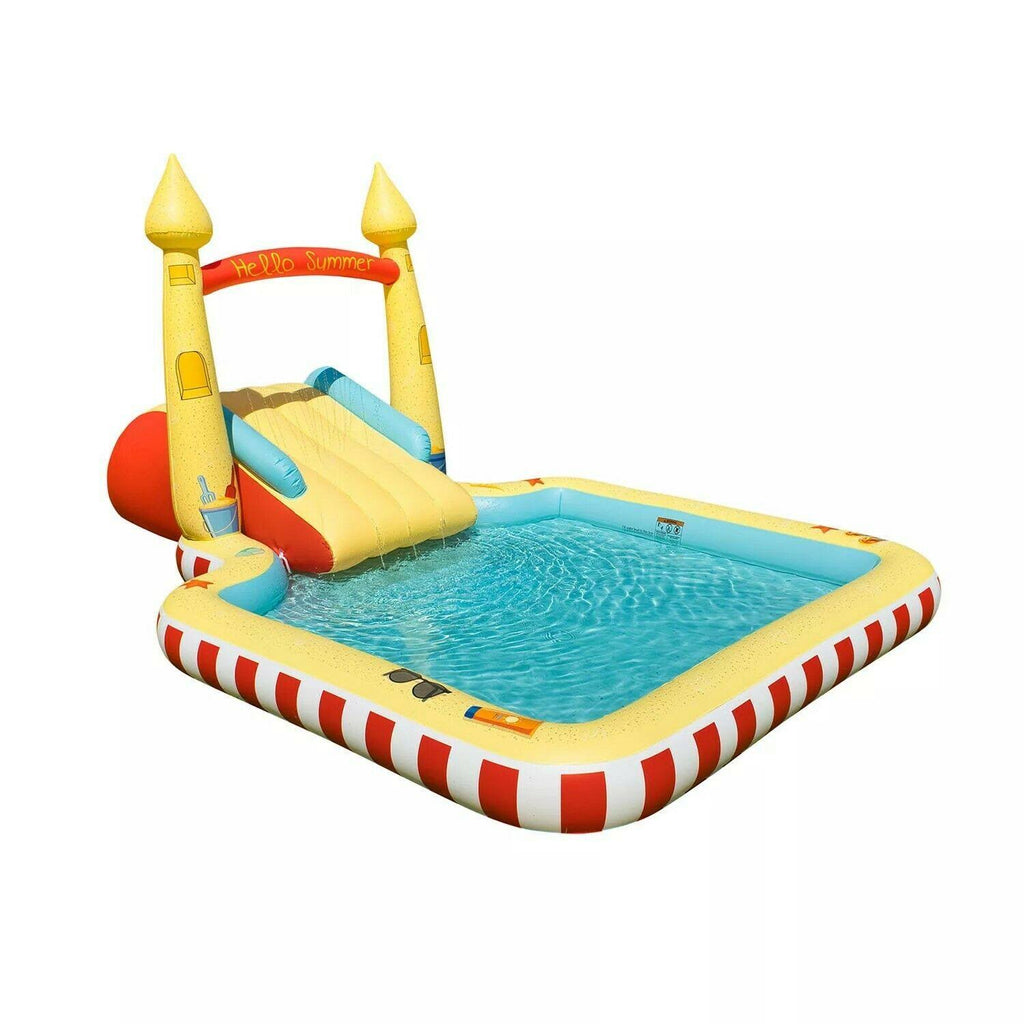 Inflatable Pool with Sprinkler Arch Over 5 ft Tall Y362
