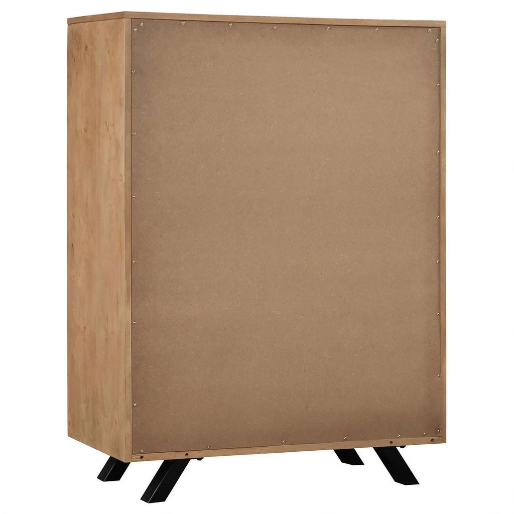 Light Honey Brown 5-drawer Rectangular Chest I93488