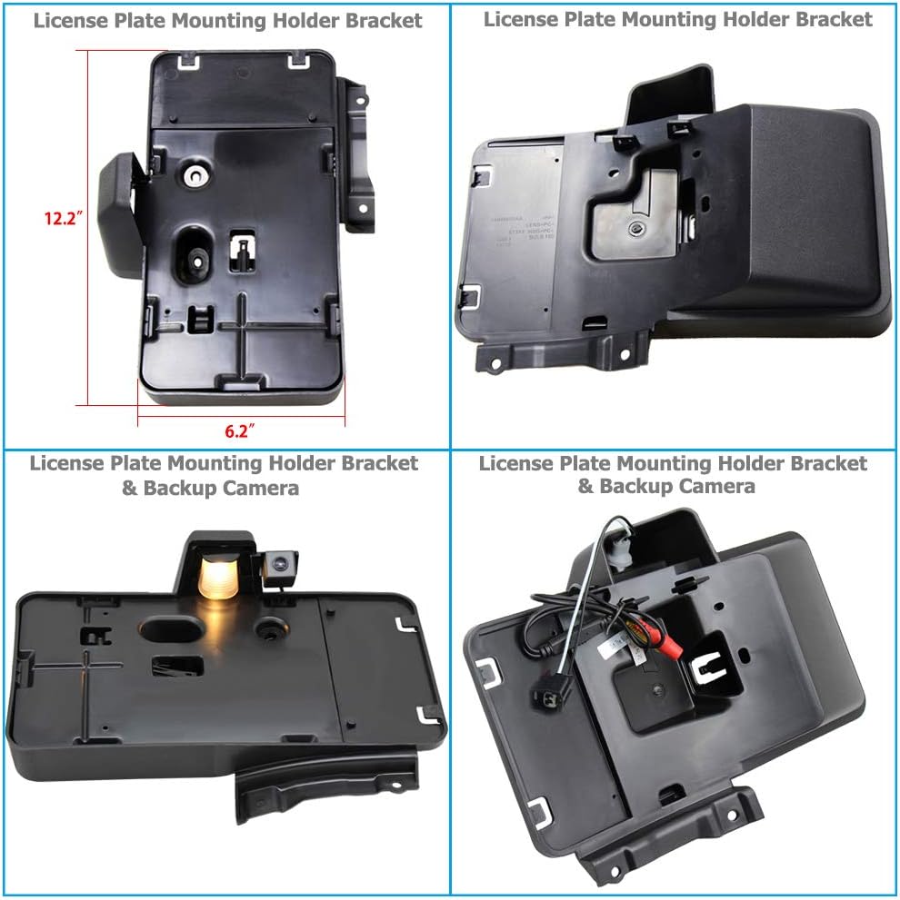 Rear License Plate Holder Frame Bracket & Backup Rear View Reverse Camera J61414