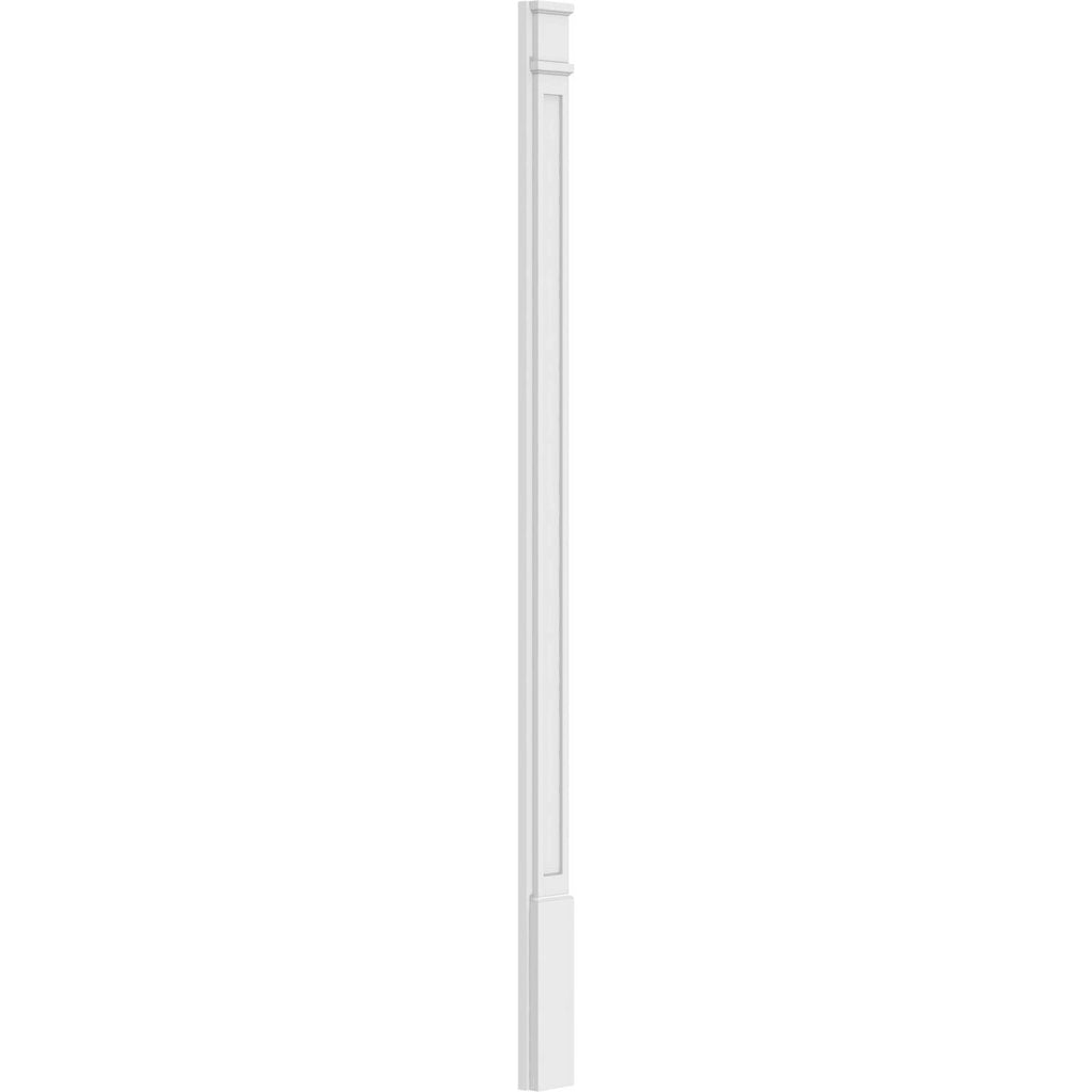 8x22W x 108x22H x 2x22P Flat Panel PVC Pilaster with Decorative Capital & Base (Pair) X547272