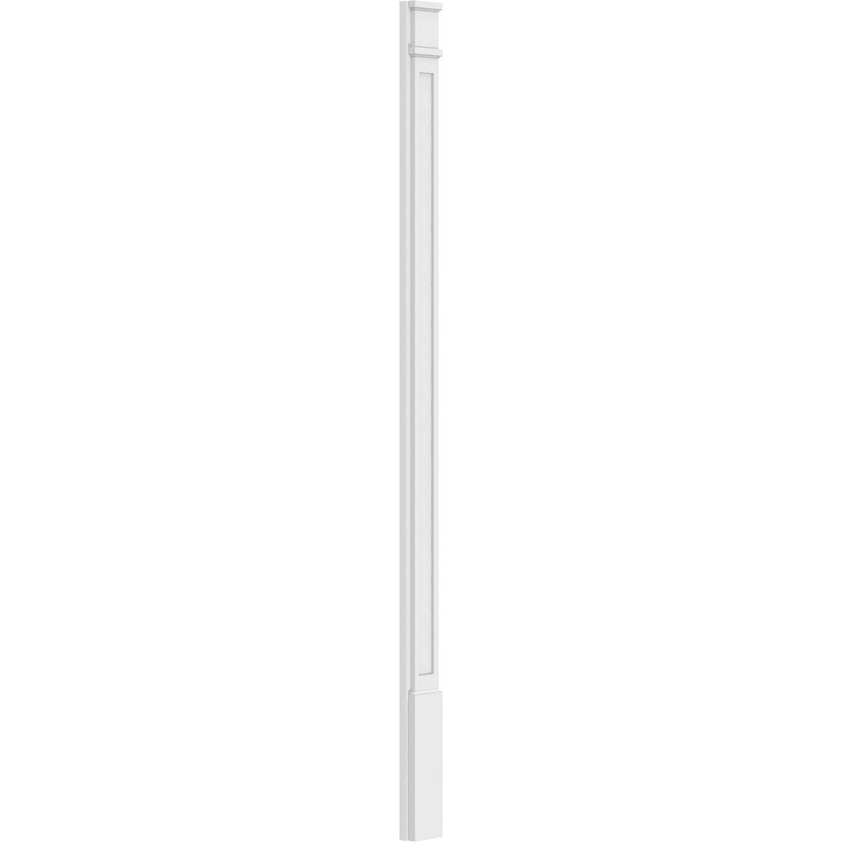 8x22W x 108x22H x 2x22P Flat Panel PVC Pilaster with Decorative Capital & Base (Pair) X547272