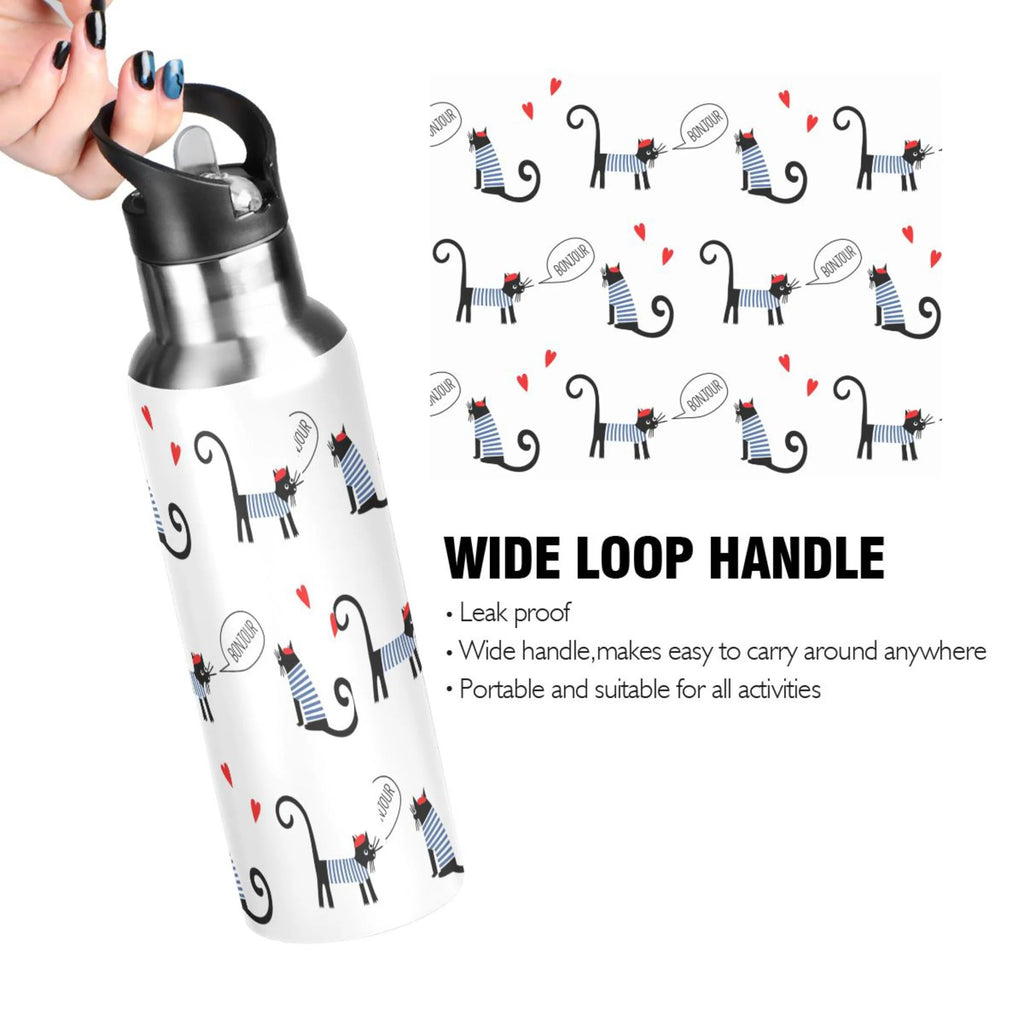 Stainless Steel Insulated Water Bottle with Straw Lid A776