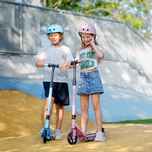 Electric Scooter with Adjustable Speed and Height, Colorful Lights, Double Brake O25213