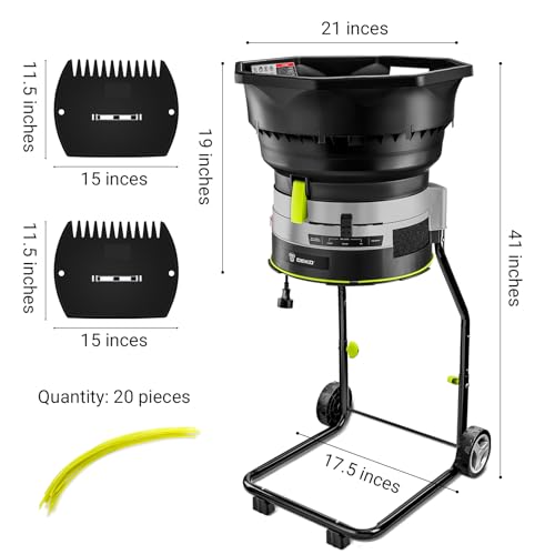 13-Amp Electric Leaf Mulcher Shredder with 20 Cutting Lines X7426
