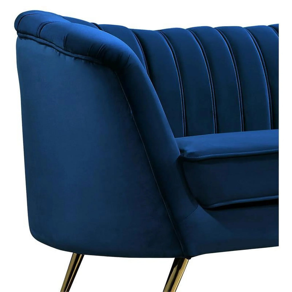 2 Piece Velvet Living Room Furniture Set with Loveseat and Accent Chair E432555