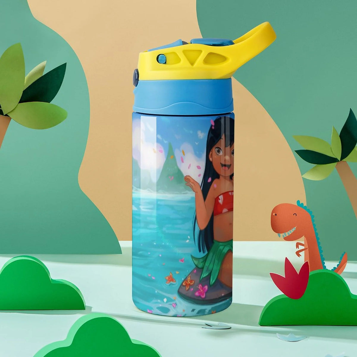 Stainless Steel Vacuum Insulated Water Bottle With Straw S7176