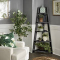 Vulcan Black Corner Bookcase M9378