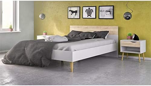 White and Oak Nightstand Z5290