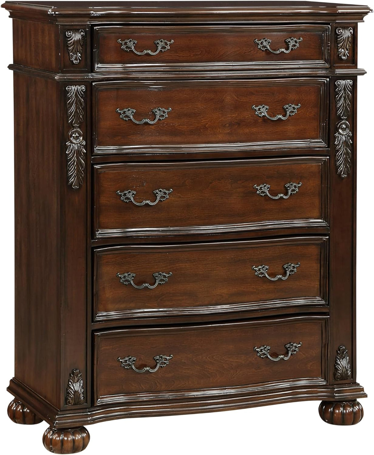 Cherry Finish 5 Drawer Chest N549195