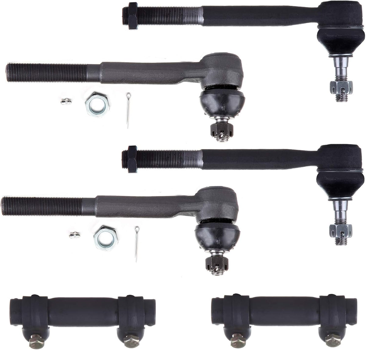 6-Piece Outer Inner Tie Rods and Adjusting Sleeves Z31123