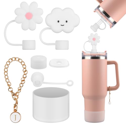 5 pcs Silicone Straw Covers Stopper Handle Charm Boot for Stanley 30&40 OZ Q9125