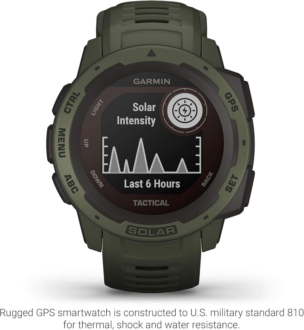 Moss Green Solar-Powered Rugged Outdoor Smartwatch X511081