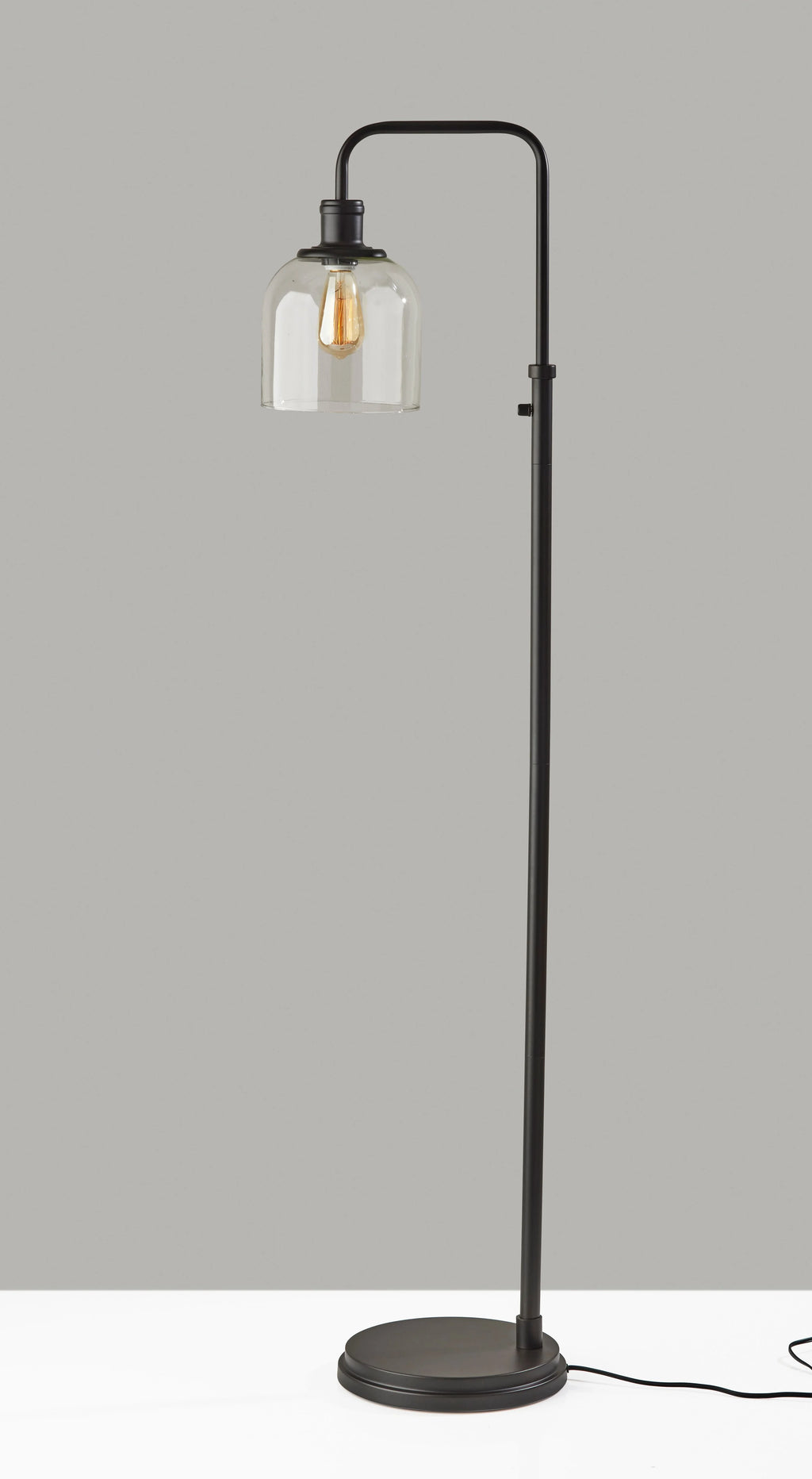 60" 1-Light Black Metal Floor Lamp R37892