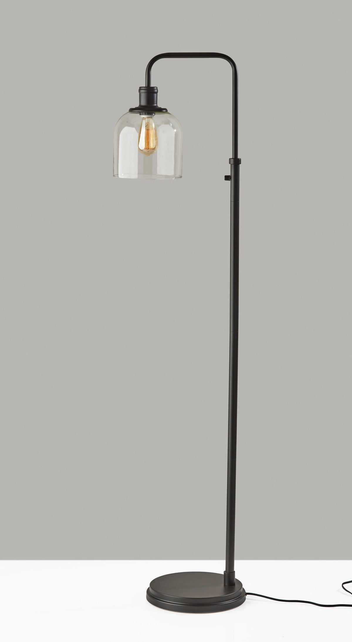 60" 1-Light Black Metal Floor Lamp R37892