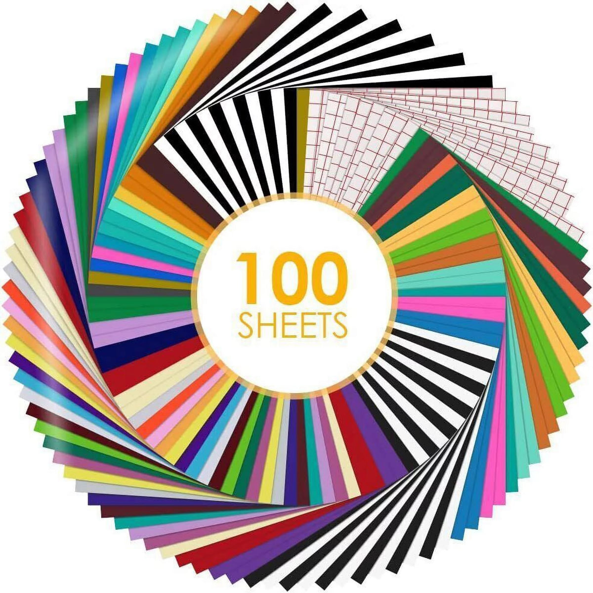 100 Pack 12"x12" Permanent Adhesive Vinyl C9624