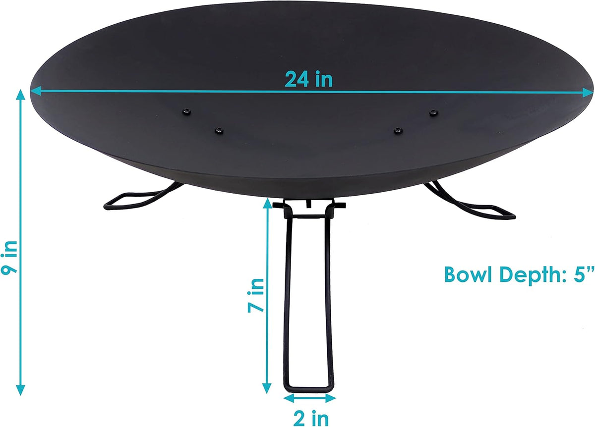 Portable Folding Wood-Burning Steel Fire Pit R4716