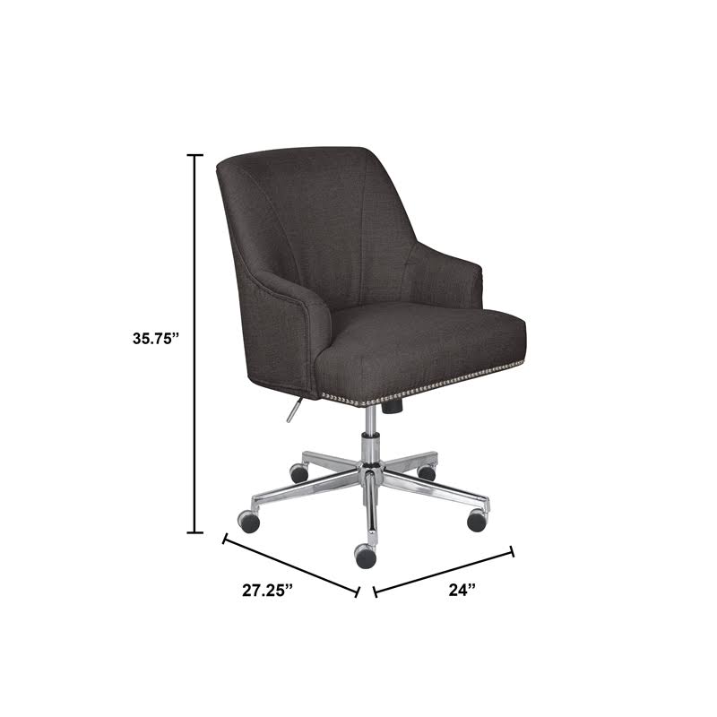 Graphite Twill Fabric Office Chair H465193