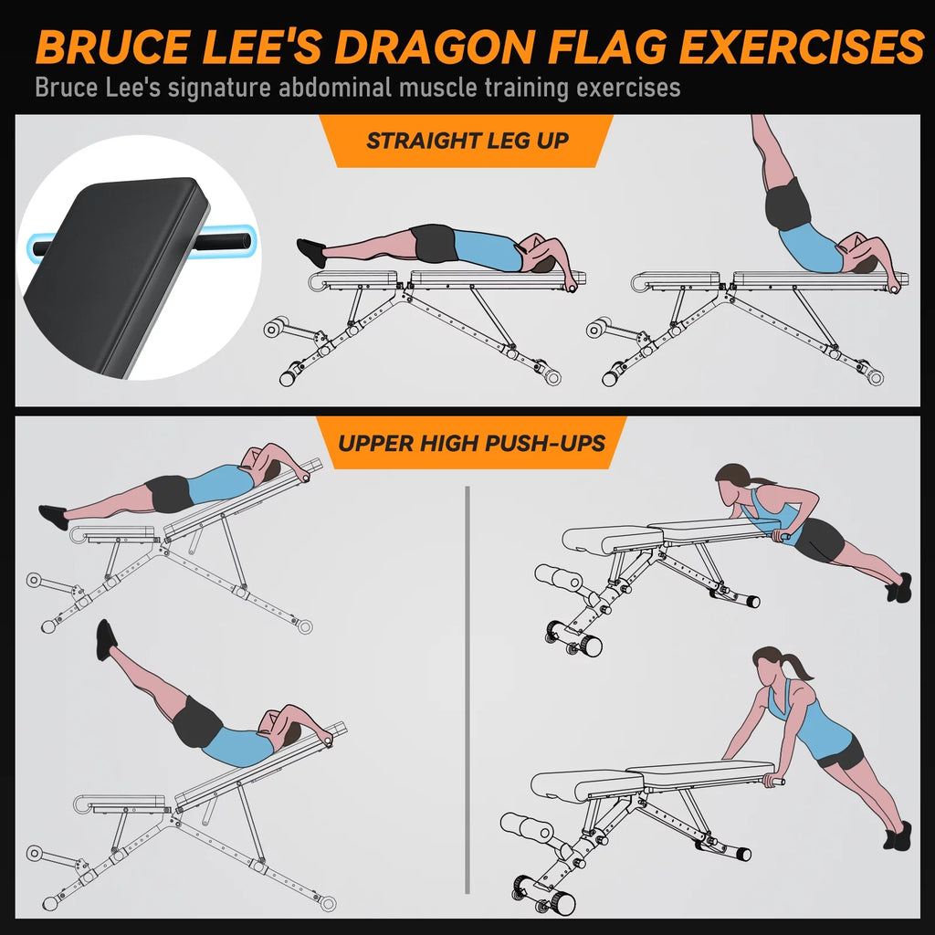 Adjustable Weight Bench 800LB Incline Decline X1825