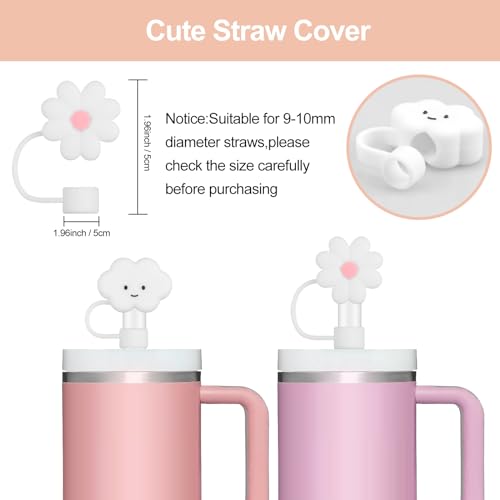 5 pcs Silicone Straw Covers Stopper Handle Charm Boot for Stanley 30&40 OZ Q9125