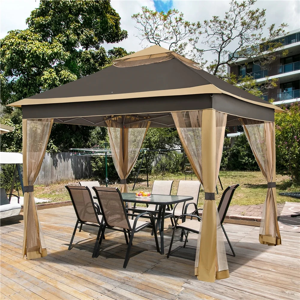 11x11 FT Pop-Up Gazebo with 4 Mesh Sidewalls X853532