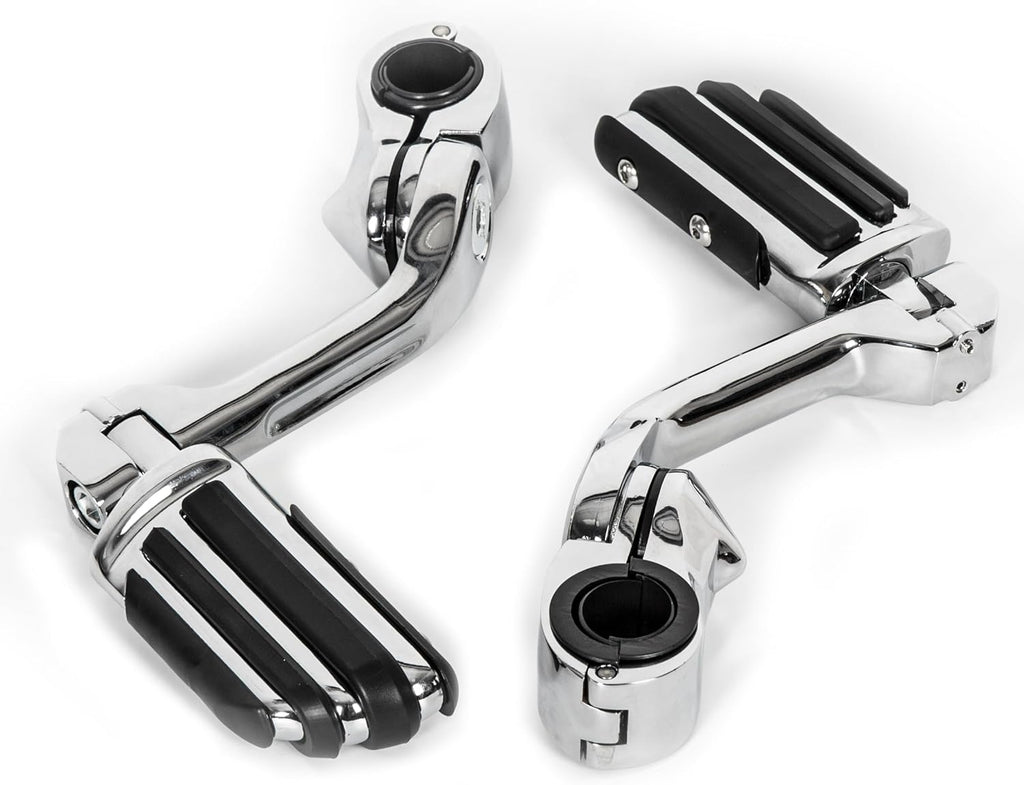 1-1/4" Long Highway Foot Pegs Pedal with Screws for 1.25" Motorcycle Crash Bar Engine Guards Mount Tubing L662082