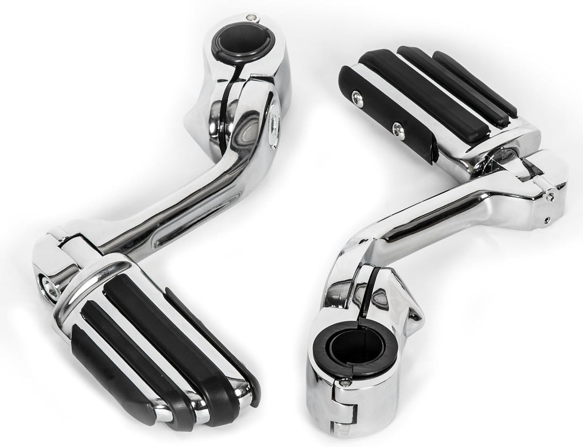 1-1/4" Long Highway Foot Pegs Pedal with Screws for 1.25" Motorcycle Crash Bar Engine Guards Mount Tubing L662082